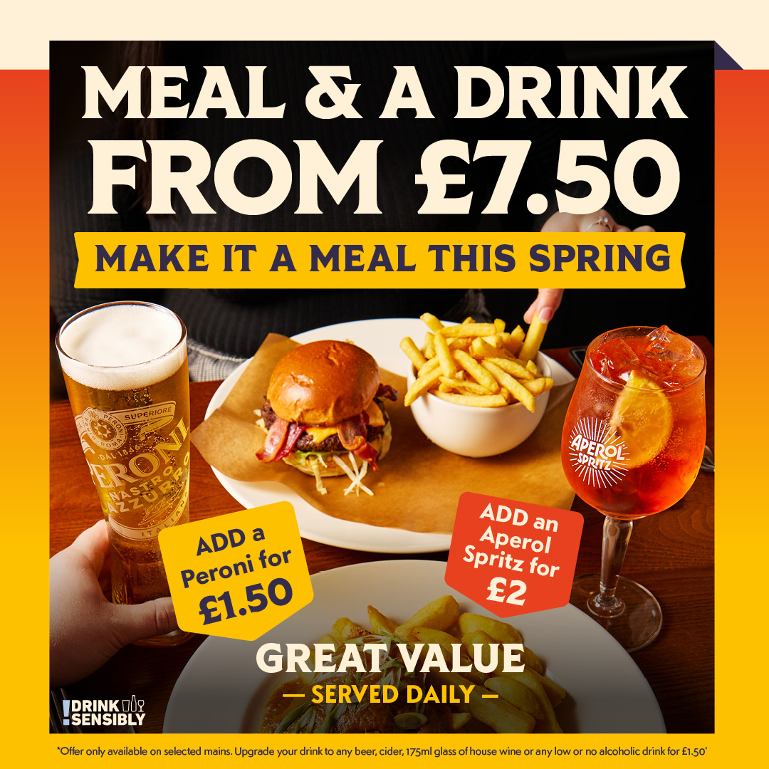 Meal & Drink Deal at Great Local Pubs