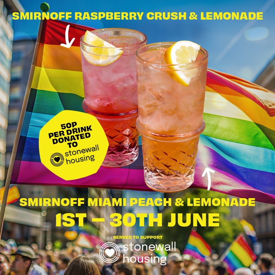 Smirnoff Pride cocktails at Charles Street Tap Brighton