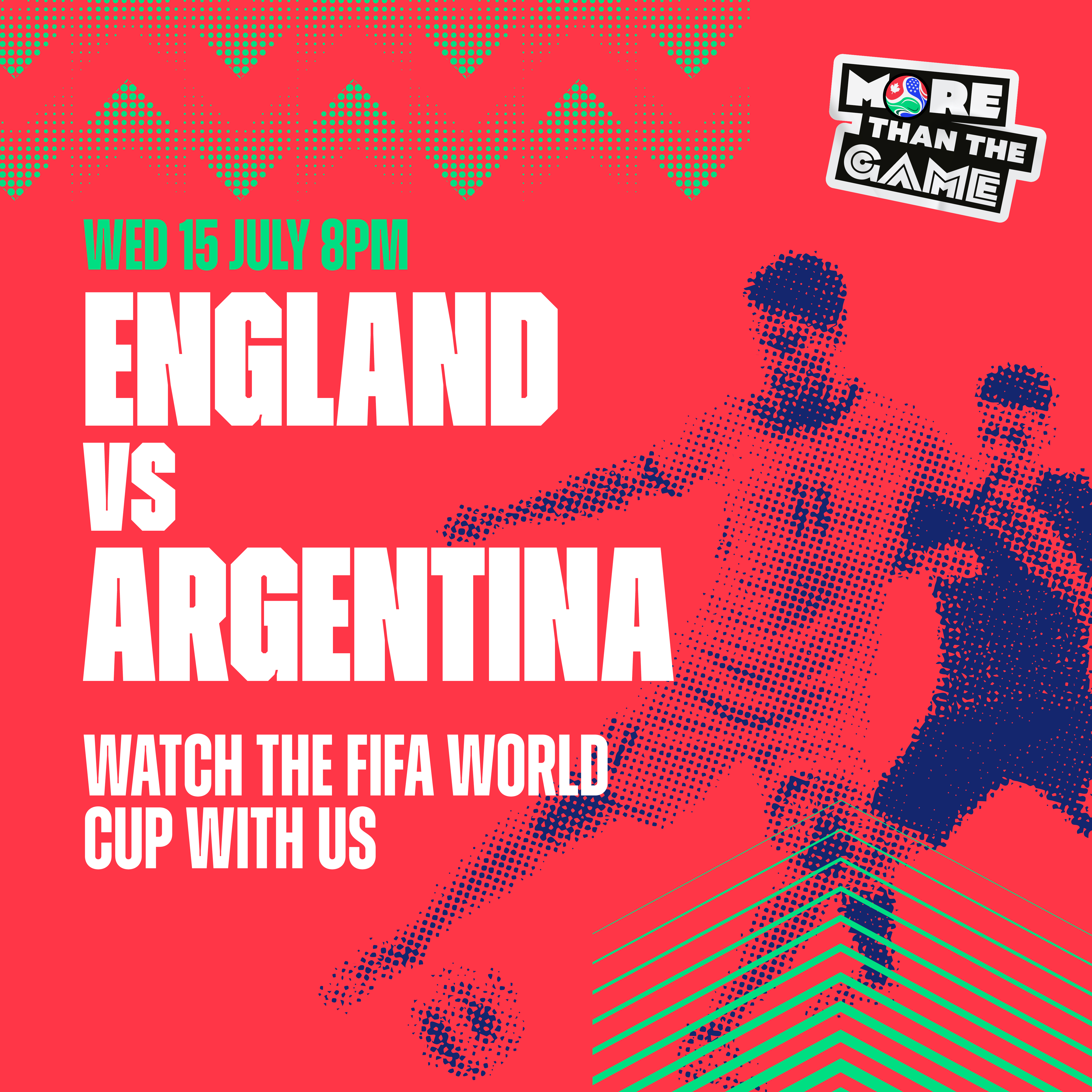 Watch England vs Argentina Live at Bonds Mayfair