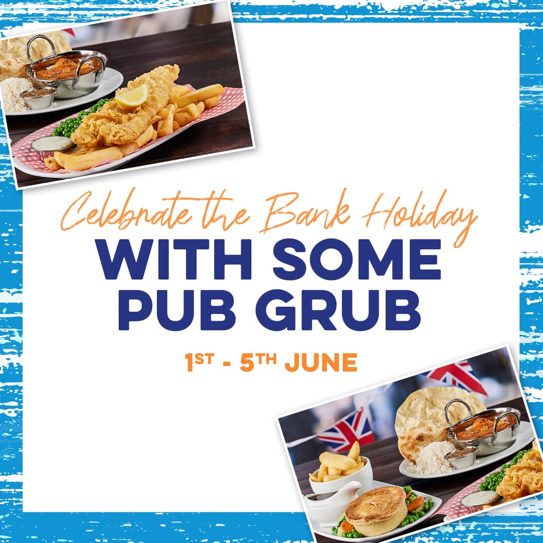 British pub food in Paisley for Spring Bank Holiday