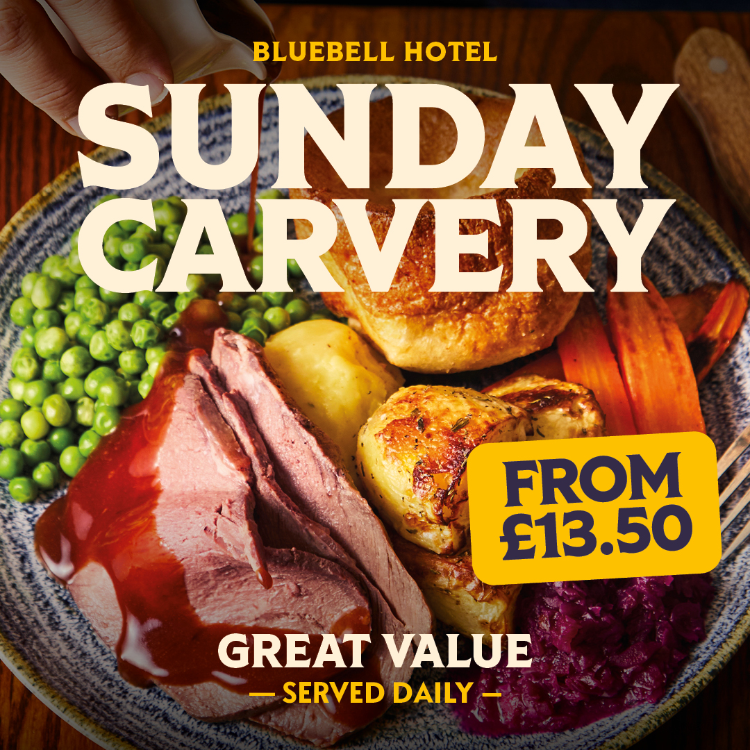 Sunday Carvery from just £13.50 at Bluebell Hotel Middlesbrough