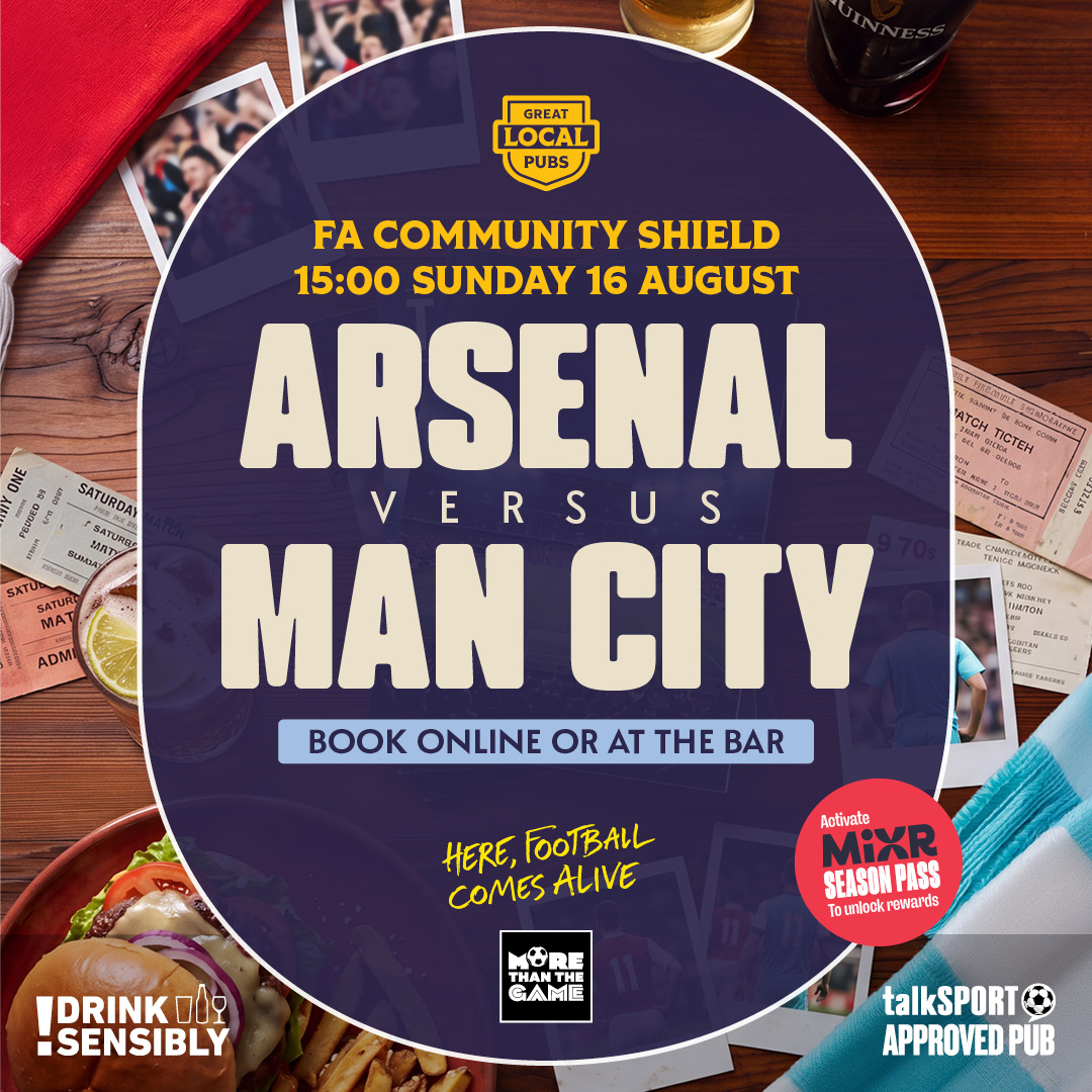 Community Shield: Arsenal vs. Manchester City Sunday 16th August