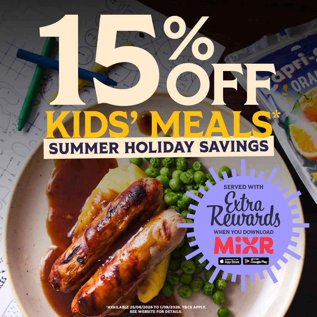 Get 15% off Kids Meals This Summer!