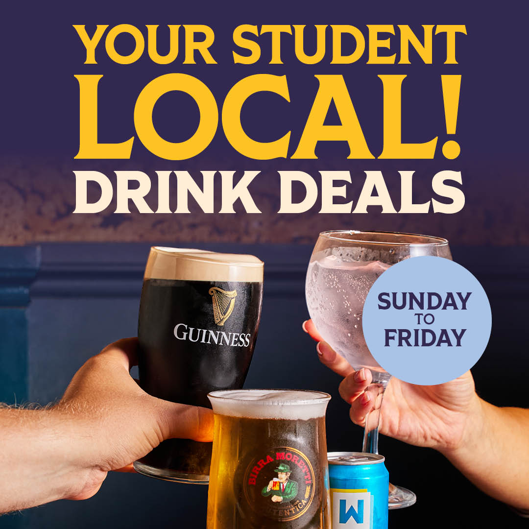 Student drink deals available Old Post Office Newark