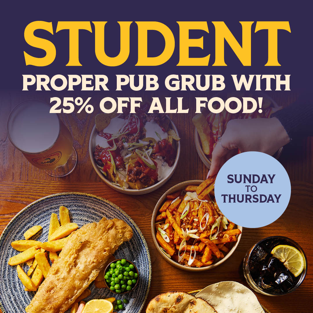 25% Off Food for students