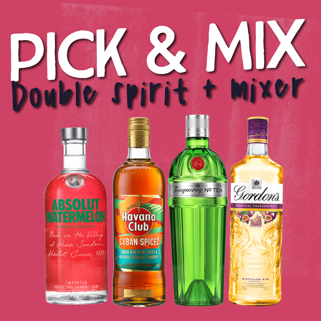 Pick & Mix - Double Spirit + Mixer Pick & Mix - Double Spirit + Mixer