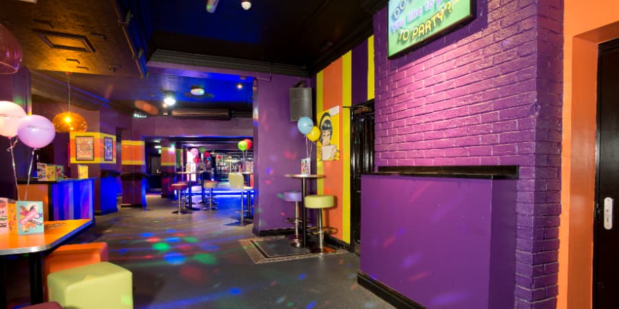 Booths and balloons at Popworld Nuneaton
