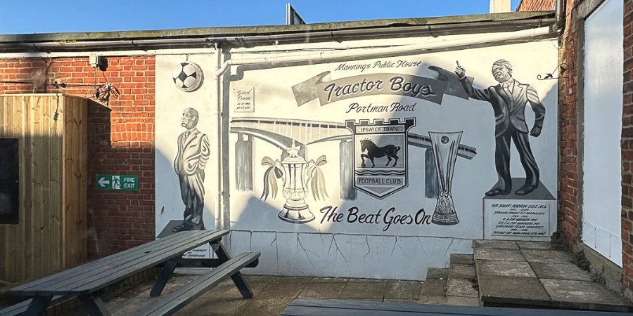 Beer garden at Mannings Ipswich