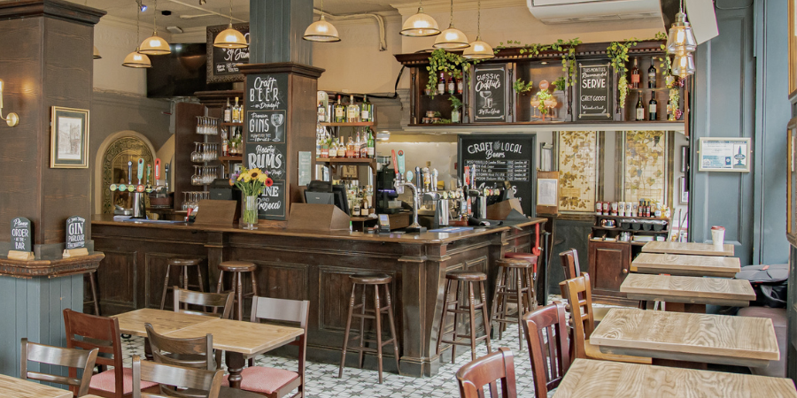 Interior of St James Tavern Piccadilly