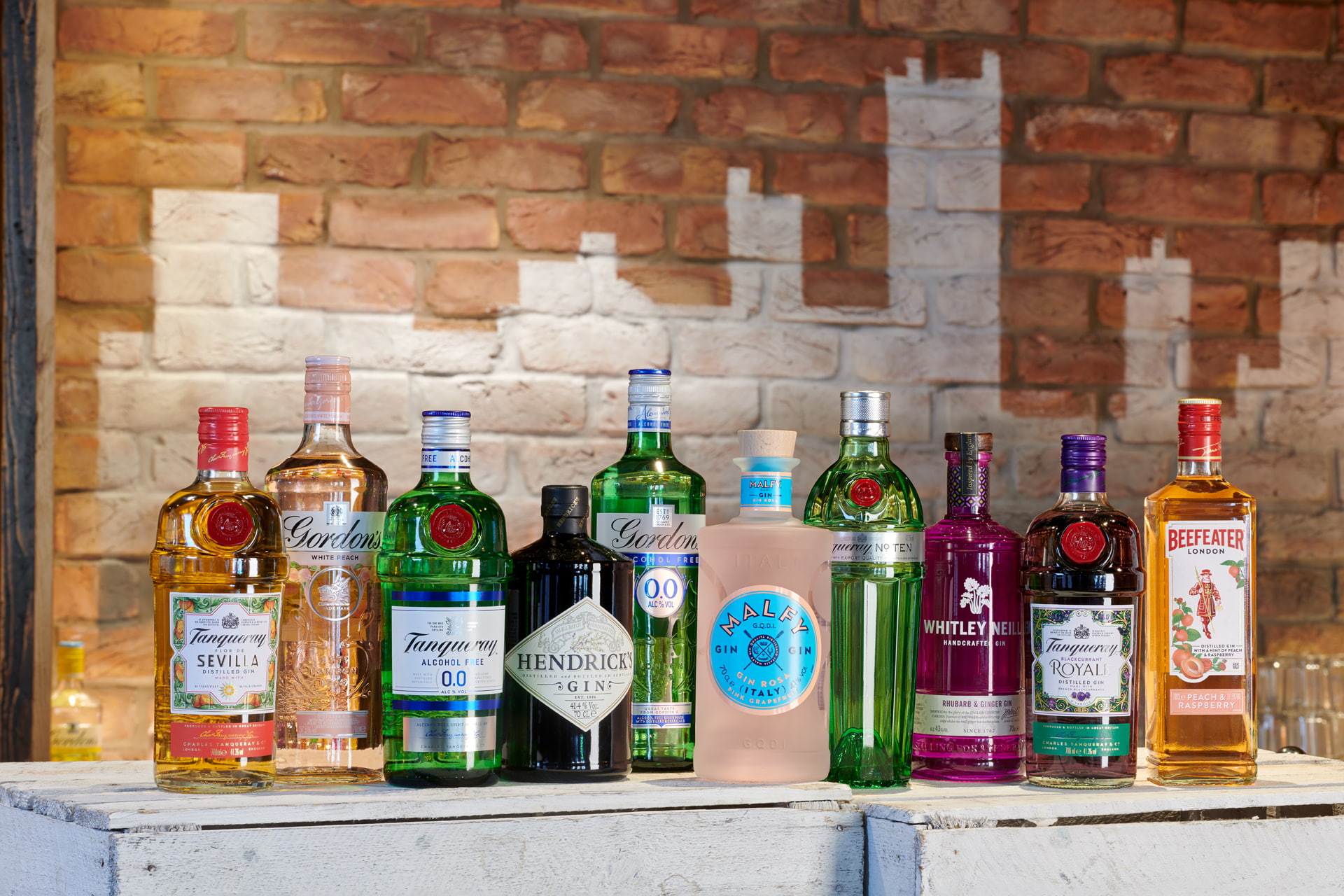 Selection of Gins.