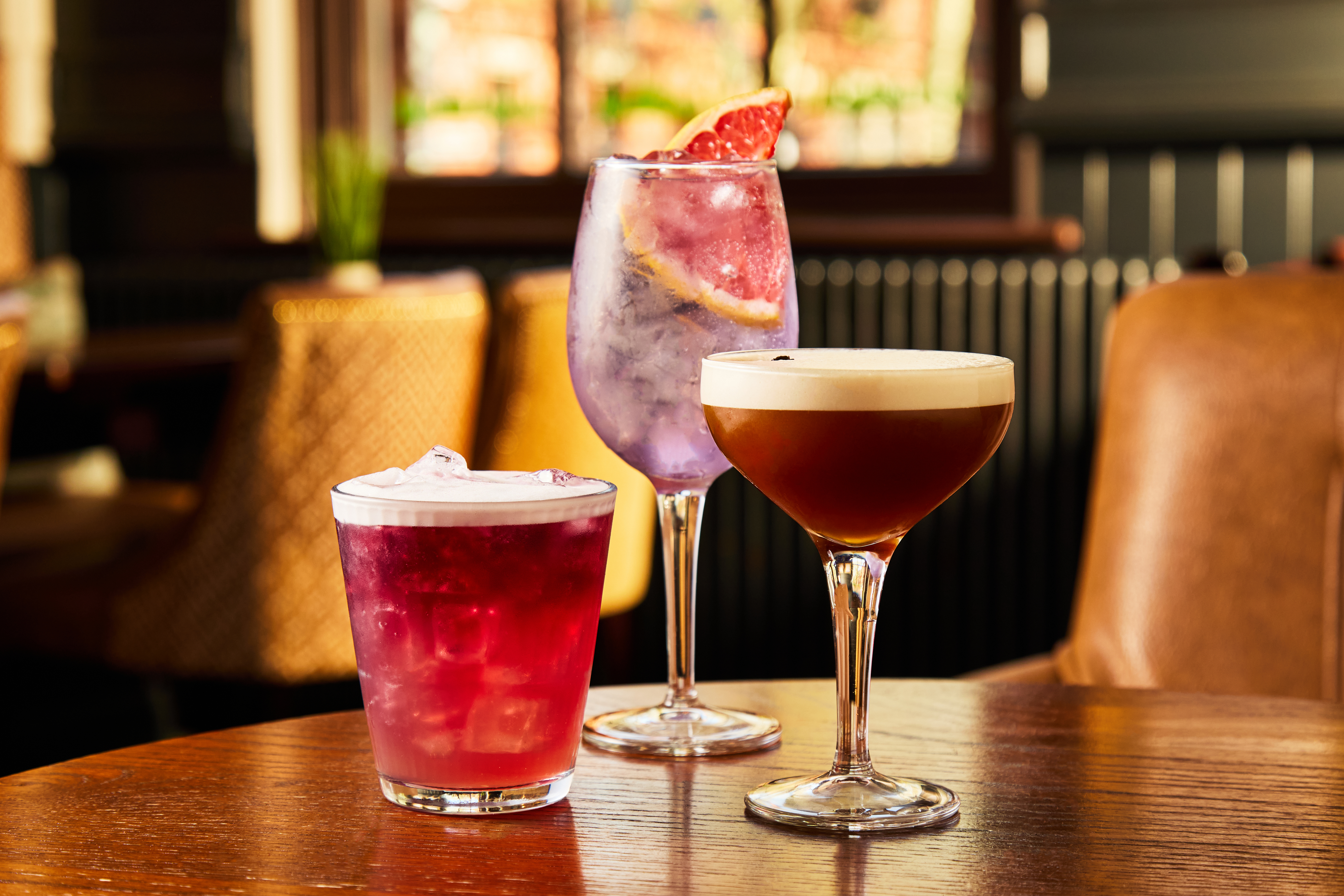Selection of cocktails