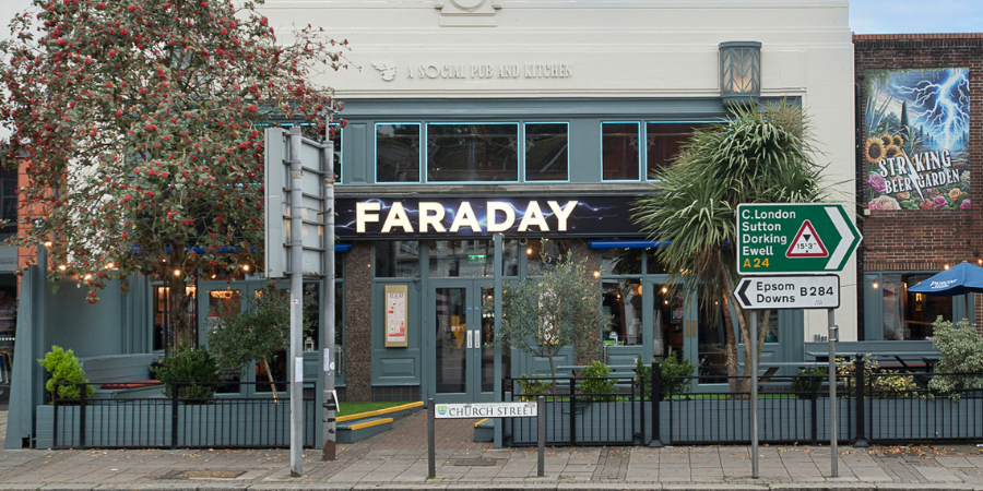 Exterior of The Faraday Epsom