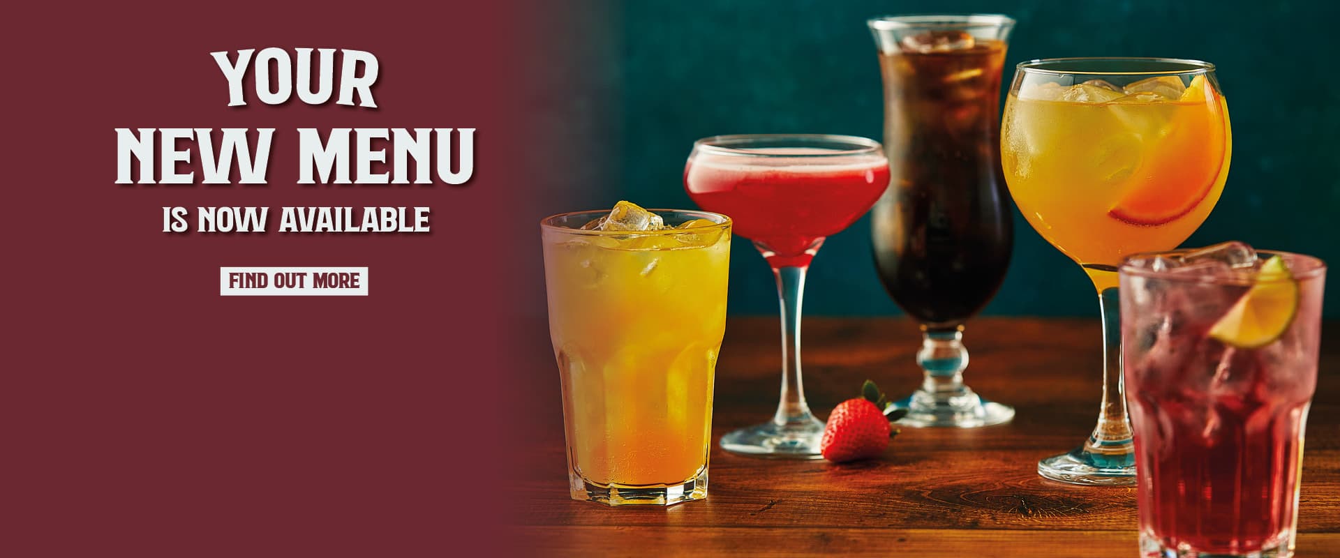 Your new drinks menu at The Elbow Room