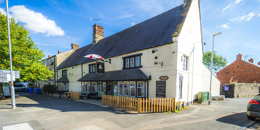 Outside shot of the Bell, Brackley