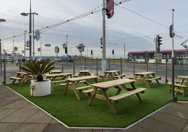 Beer Garden at Duttons Arms Blackpool