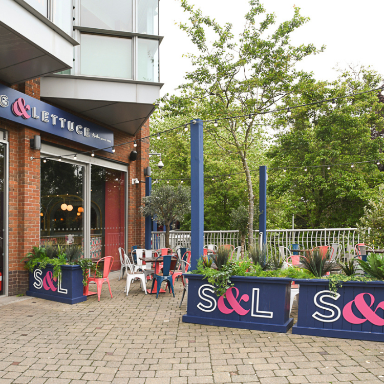 beer garden entrance