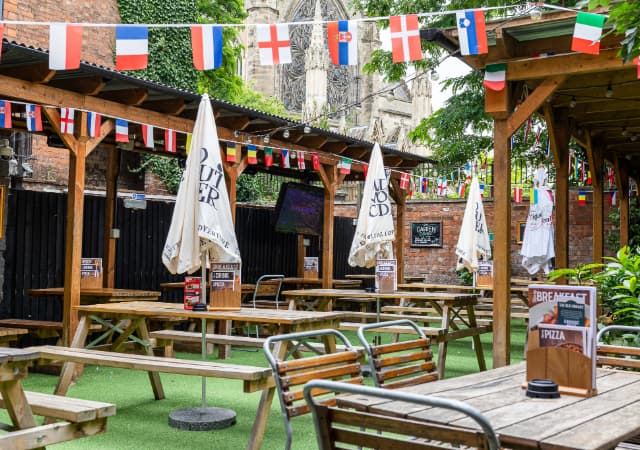 Beer Garden at The Old Library Leamington Spa