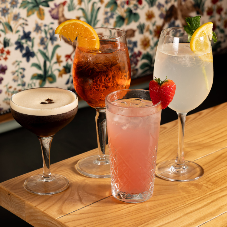 Refreshing Drinks Selection in Tullie Inn Balloch Beer Garden