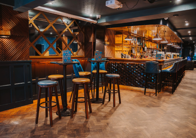 Bar area at Be At One Cardiff Bar area at Be At One Cardiff