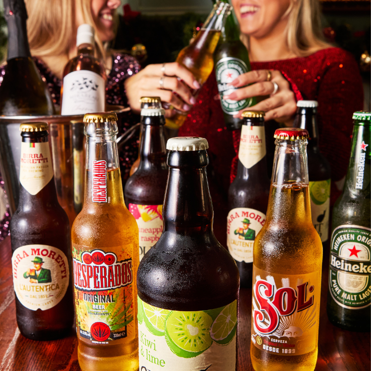 christmas drinks selection