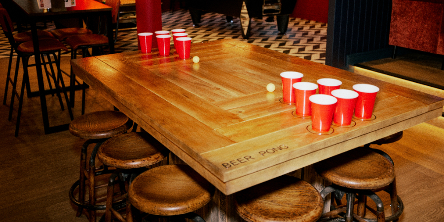 Play beer pong at Rita's Leeds