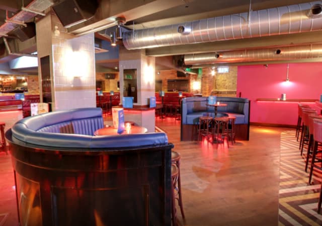 Dancefloor and booths at Be At One Russell Street