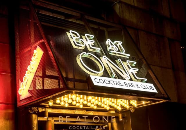Exterior of Be At One Russell Street at night