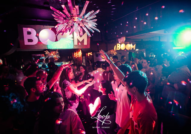 Boom room crowd Boom room crowd
