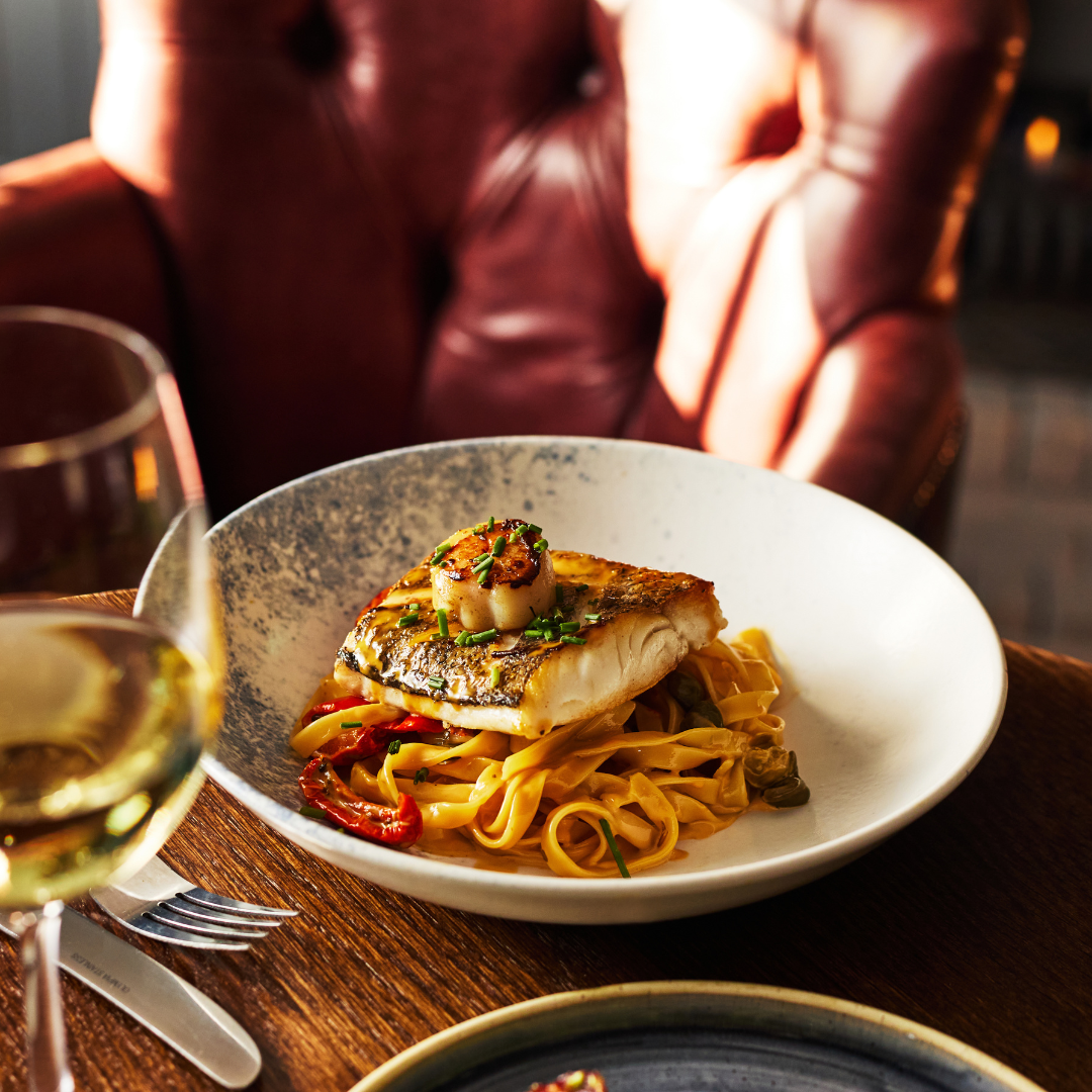 Hake & Scallop Tagliatelle | New Menu at Kings Head Horley Hake & Scallop Tagliatelle | New Menu at Kings Head Horley