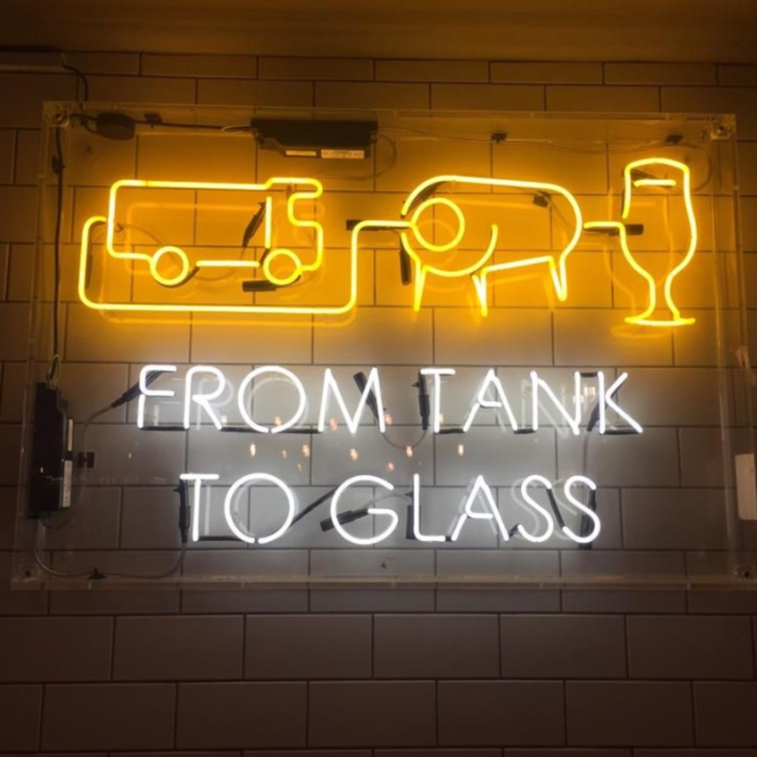Neon Sign - From Tank to Glass