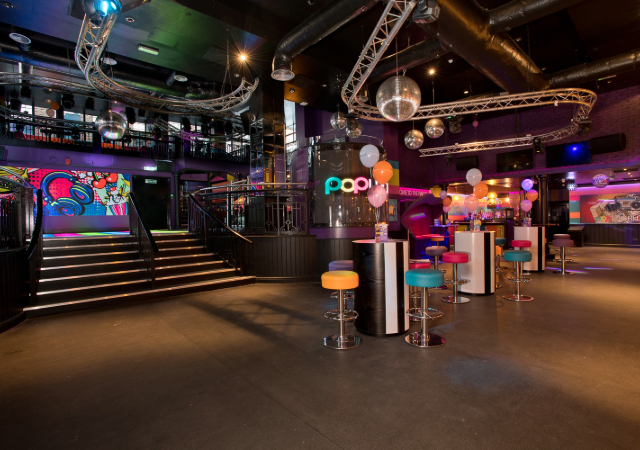 View up to Mezzanine from main bar