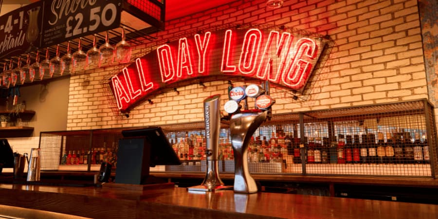 Neon Sign In Yates Liverpool Private Hire Space