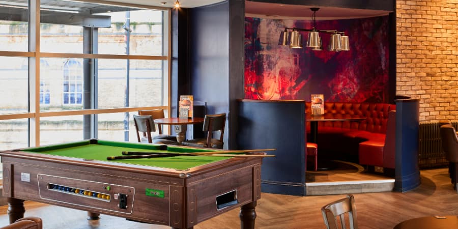 Pool Table in Yates Liverpool Private Function Area