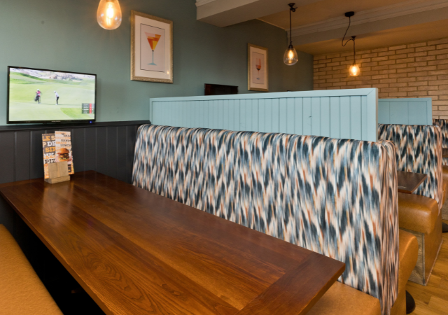 Booths in River Room at Yates York