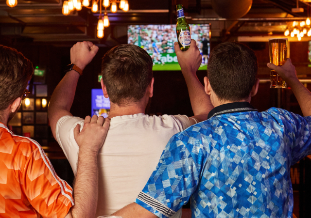 Group cheering on their team