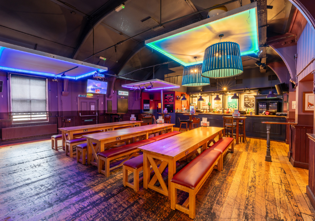 Private hire space at Alex Southend on Sea - tables and bar