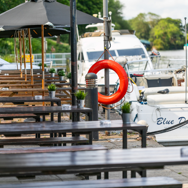 Beer Garden at The Anglers Walton On Thames Beer Garden at The Anglers Walton On Thames