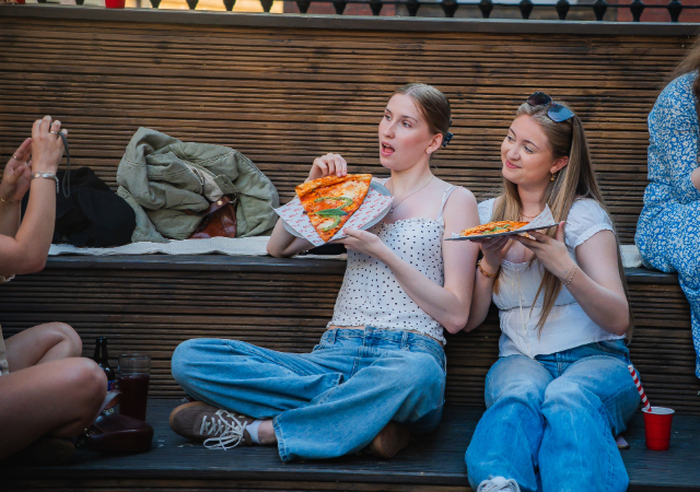 Rita's Pizza in the beer garden