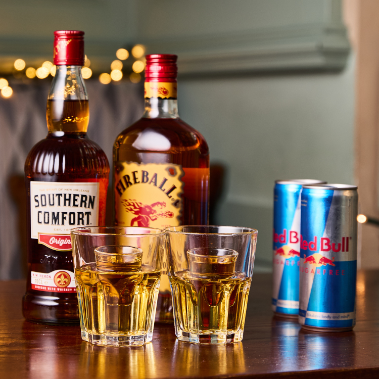 Spirits and red bull