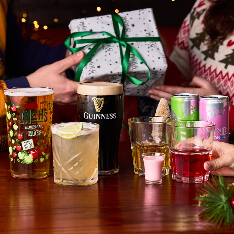 Exchanging gifts with drinks