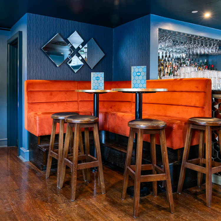 booth and stool seating