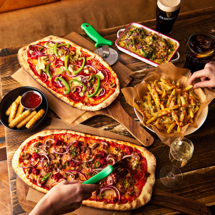 Selection of food and drinks at Tank and Paddle