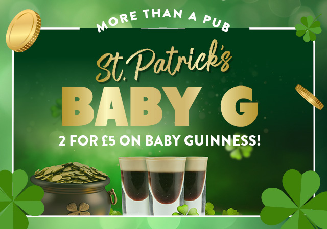 St Patrick's Day 2 for £5 Baby Guinness