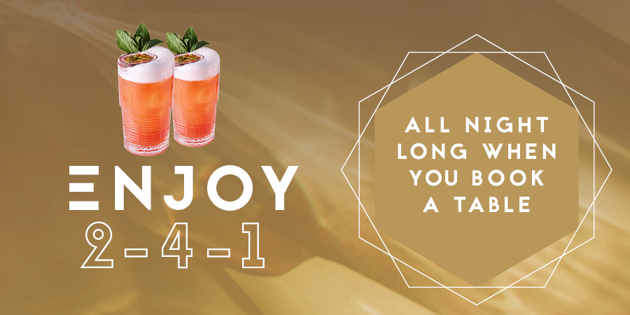 Be At One 2-for-1 cocktails