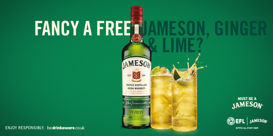 Fancy a free jameson ginger and lime?