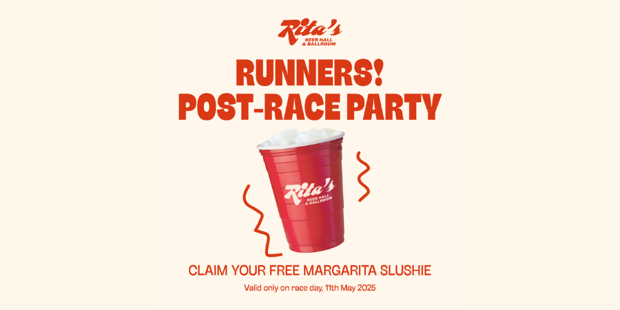 Runners post-race party at Rita's Leeds