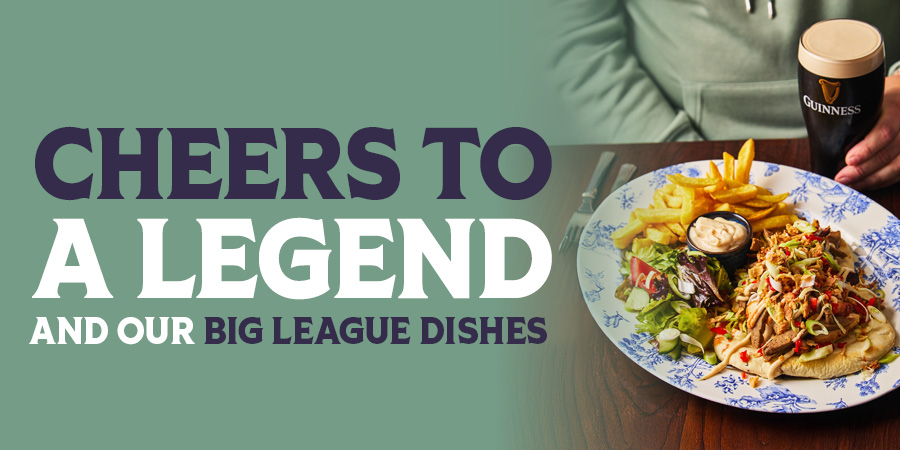 Cheers to a legend and our big league dishes