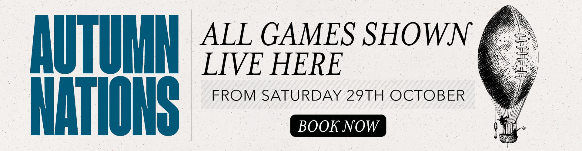 Autumn Nations: all games shown live here from Saturday 29th October.