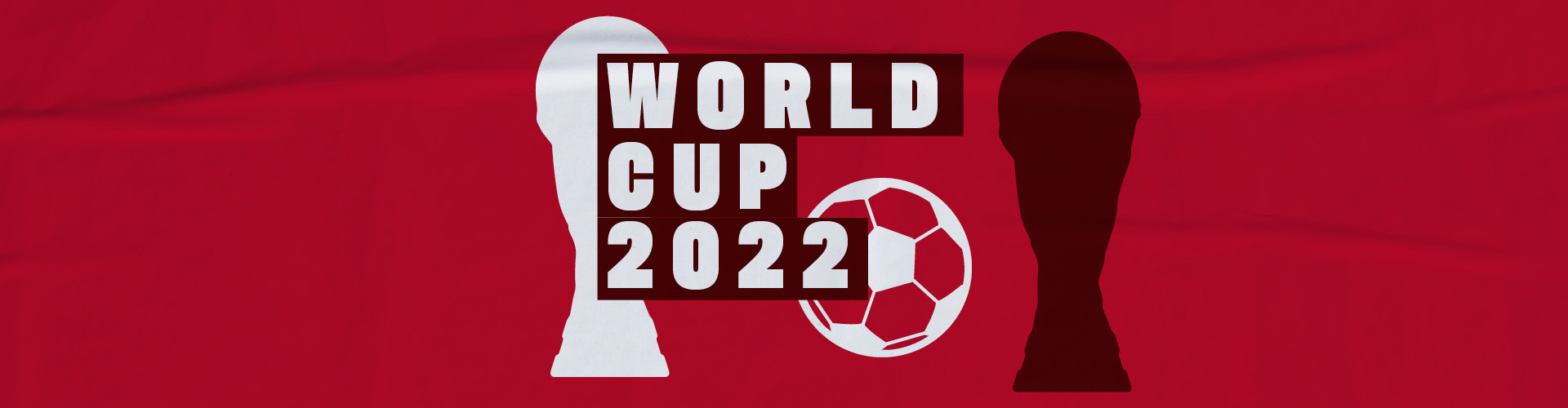World Cup 2022, with World Cup Trophy and Football