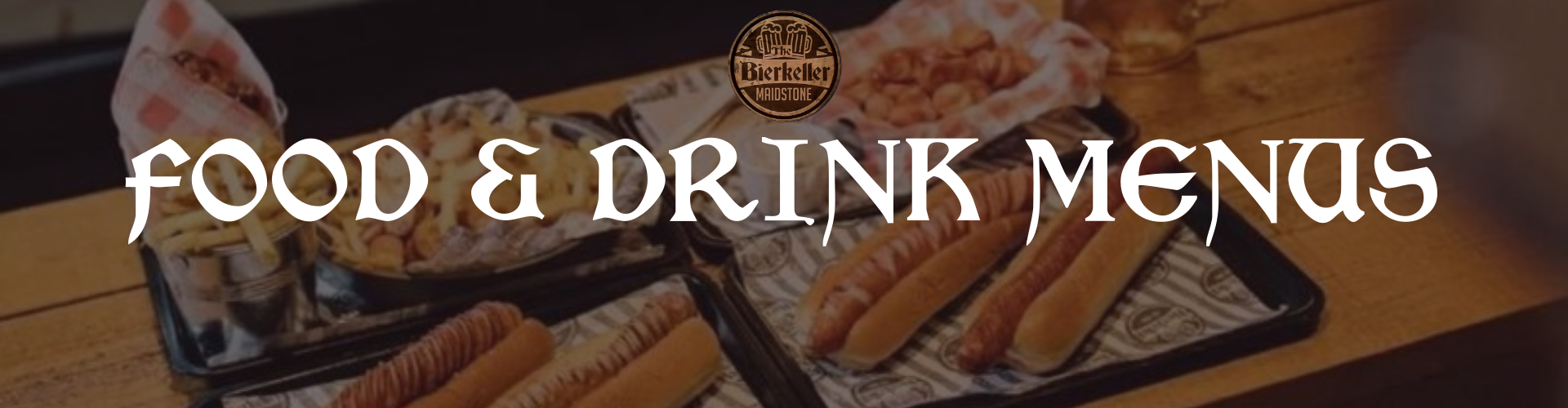 Food and drink menus at Bierkeller
